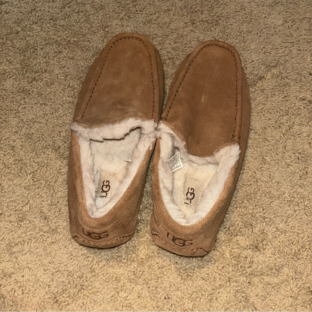 UGG Tan Suede Moccasin Slippers